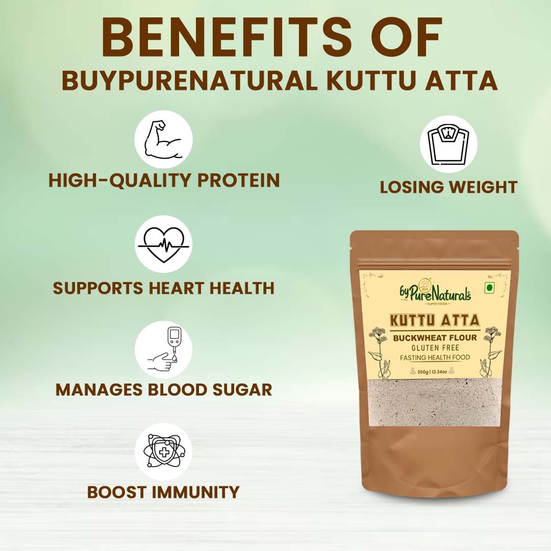 byPureNaturals Kuttu Vrat Atta (Buckwheat Flour) | Grocsy