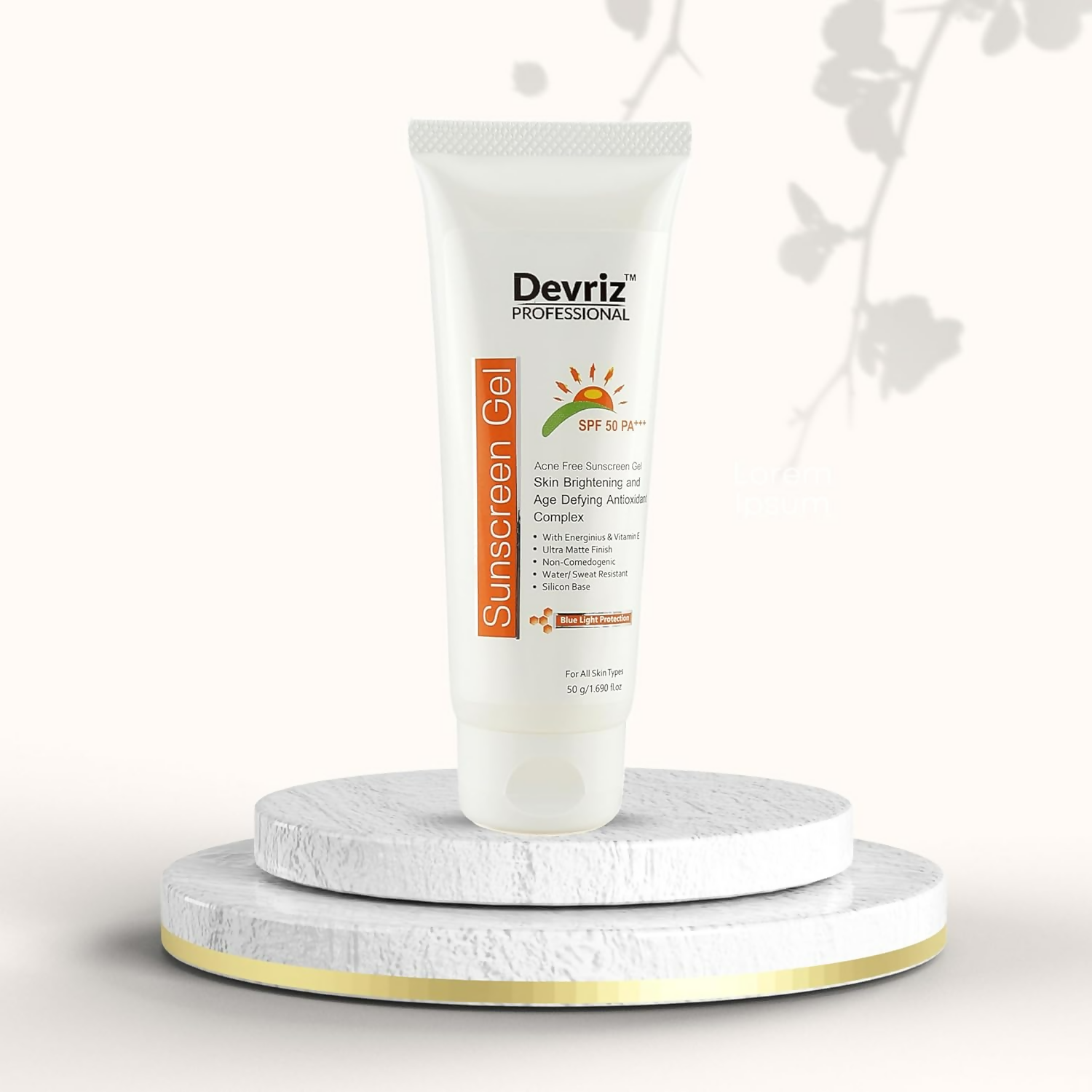 Devriz Professional Sunscreen Gel Spf 50 Pa+++ | Grocsy
