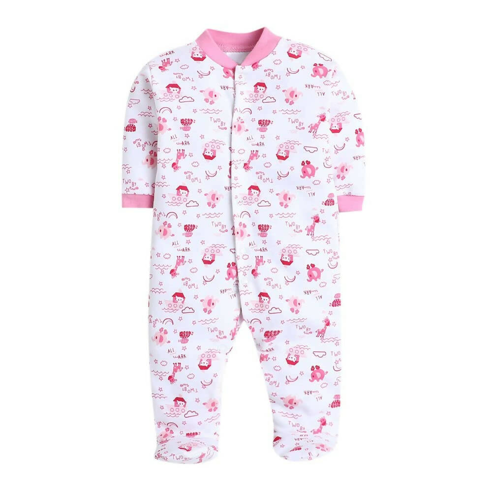 Daddy - G Rompers/Sleepsuits/Jumpsuit /Night Suits for New Born Babies - Pink | Grocsy