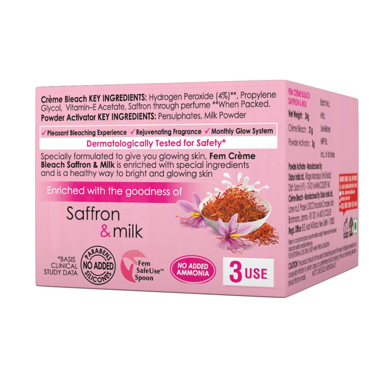 Fem Fairness (Saffron & Milk) Creme Bleach | Grocsy