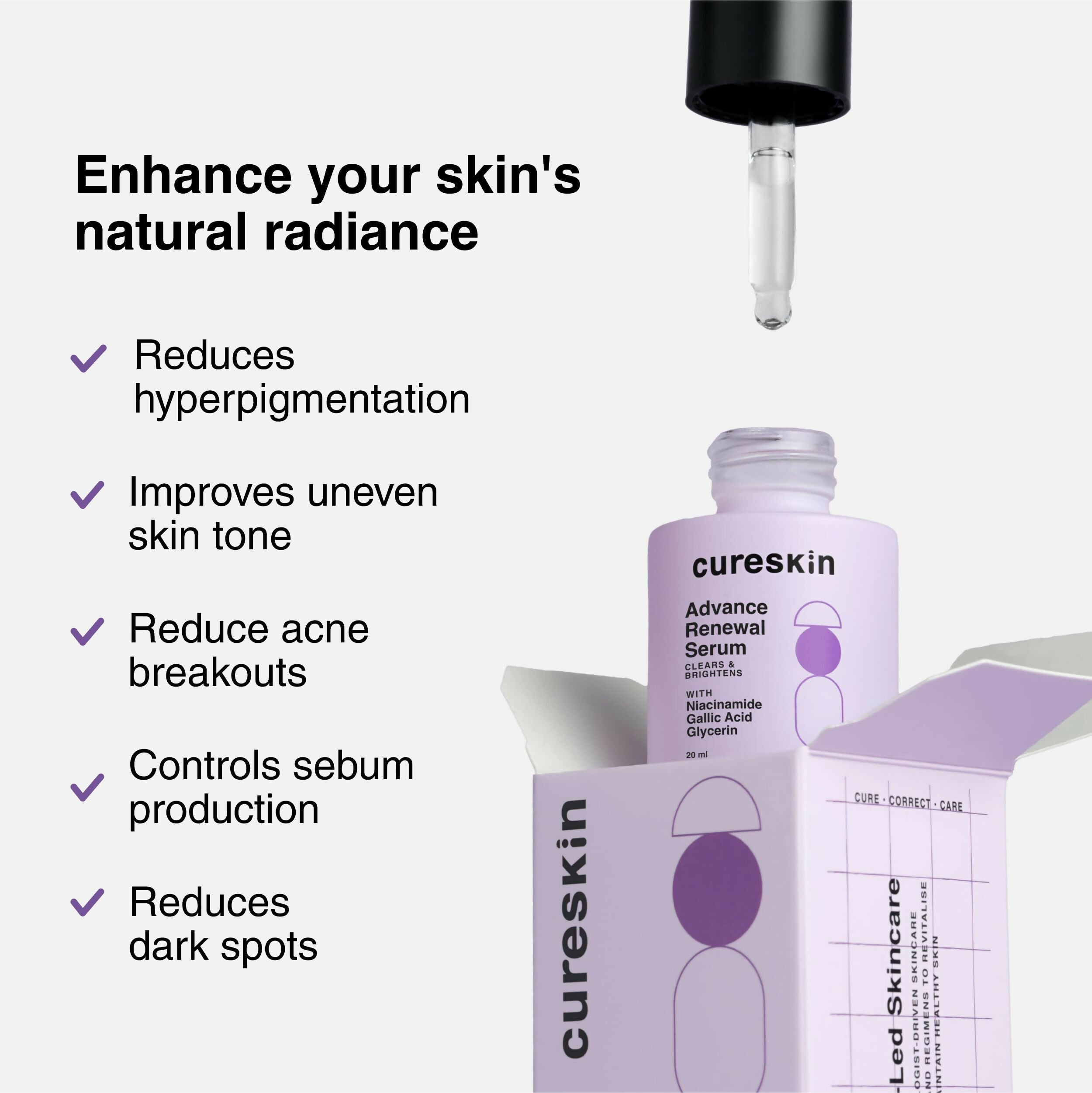 Cureskin Advance Renewal Niacinamide Face Serum | Grocsy