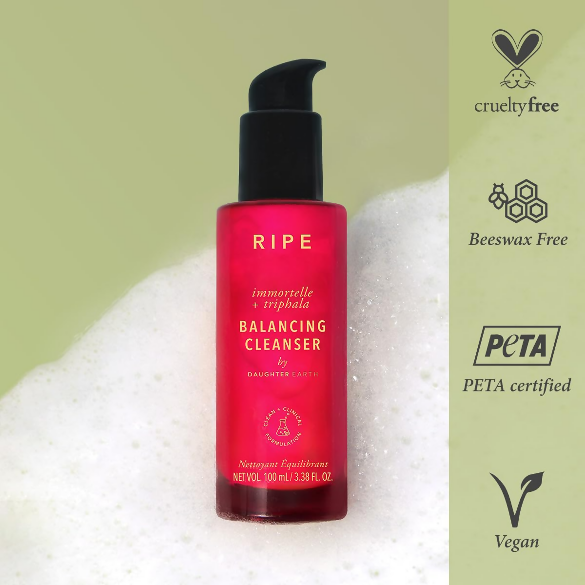 Daughter Earth Ripe Immortelle Triphala Balancing Cleanser | Grocsy