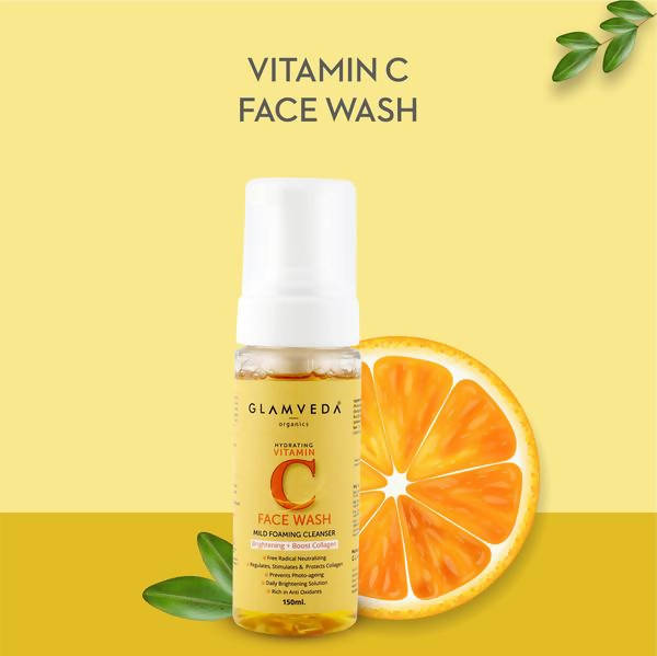 Glamveda Vitamin C Brightening Face Wash | Grocsy