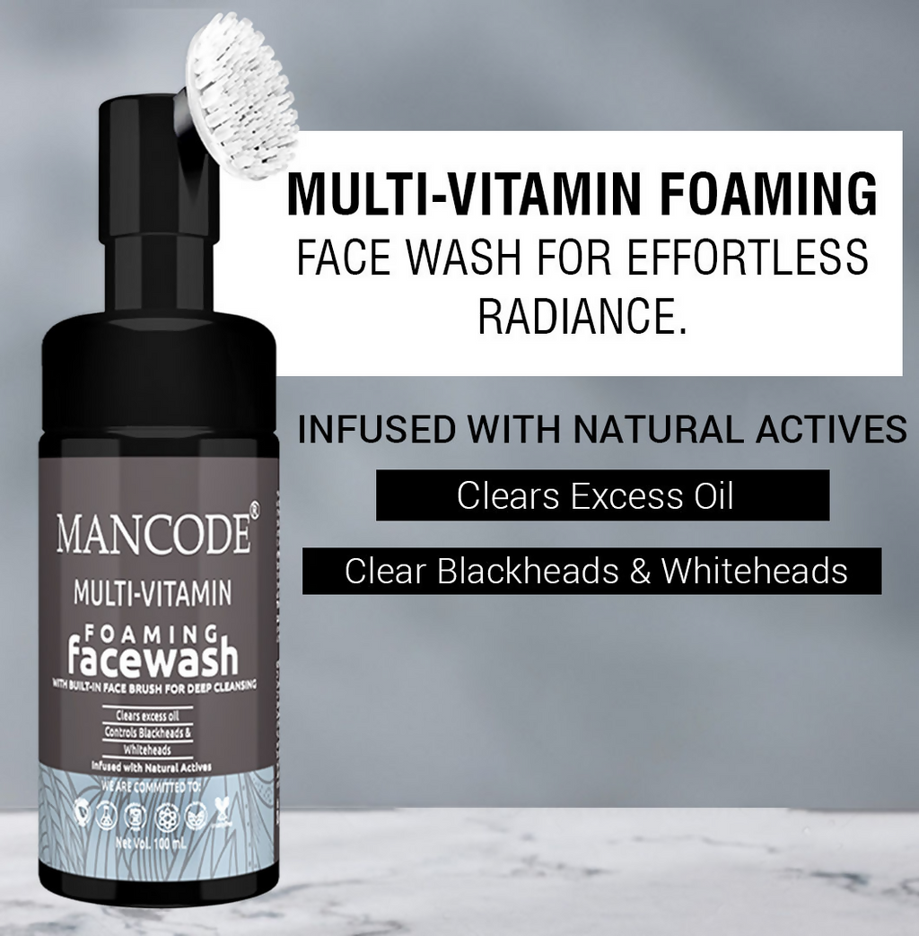 Mancode Multi-Vitamin Foaming Face Wash | Grocsy