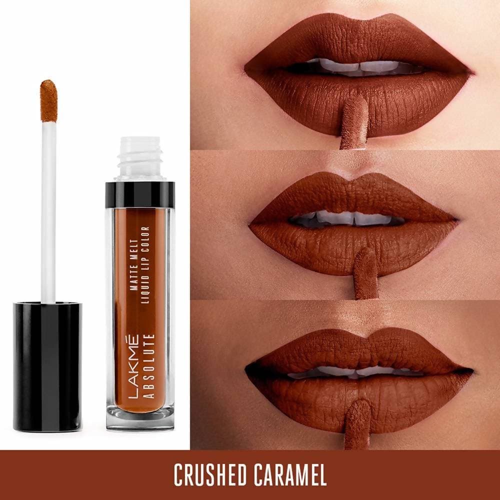 Lakme Absolute Matte Melt Liquid Lip Color - Crushed Caramel | Grocsy
