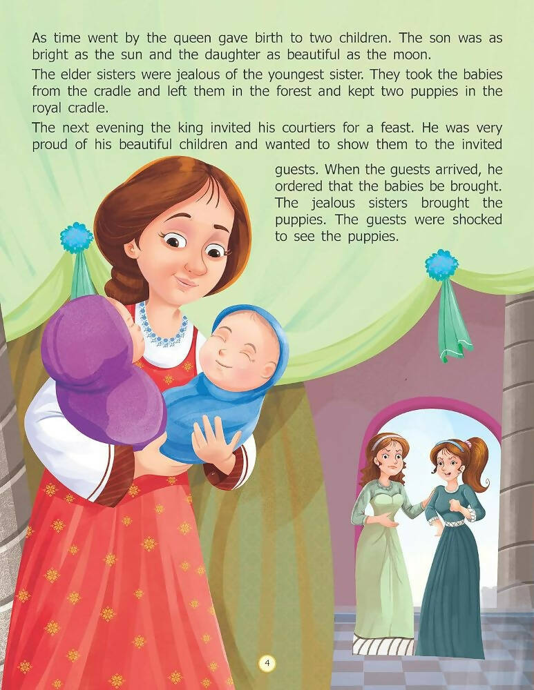 Dreamland The King and Three Sisters - Around the World Stories for Children Age 4 - 7 Years | Grocsy