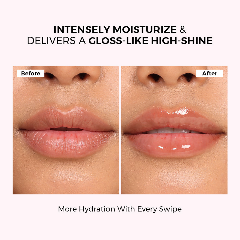 Praush Beauty Pout Cushion Luxe Lip Oil - Bubble Clear | Grocsy