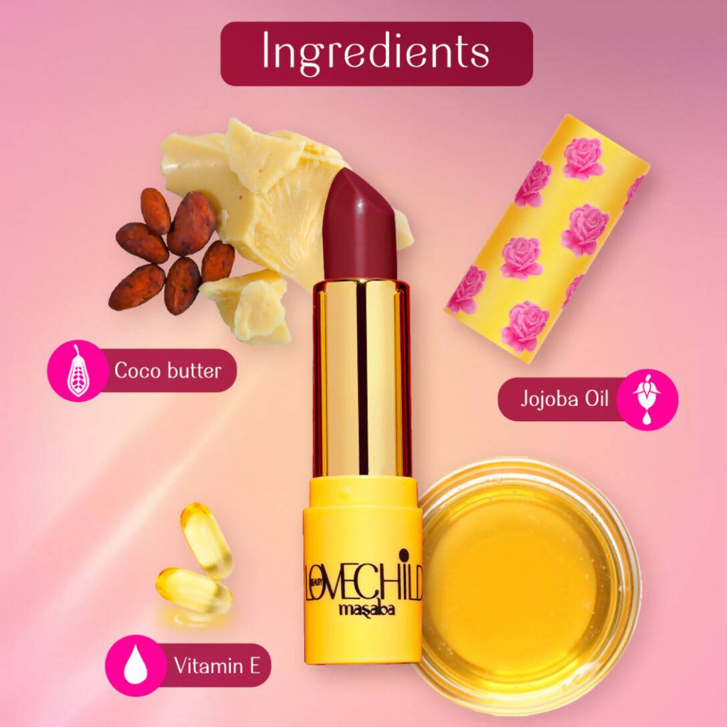 LoveChild By Masaba Gupta Rani Core Luxe Matte Lipstick - Pink Delilah | Grocsy