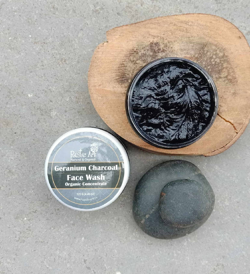 Rustic Art Geranium Charcoal Face Wash | Grocsy