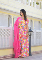 Designer Stylish Multi Ab Cotton Suit With Dupatta - Anbazaar | Grocsy