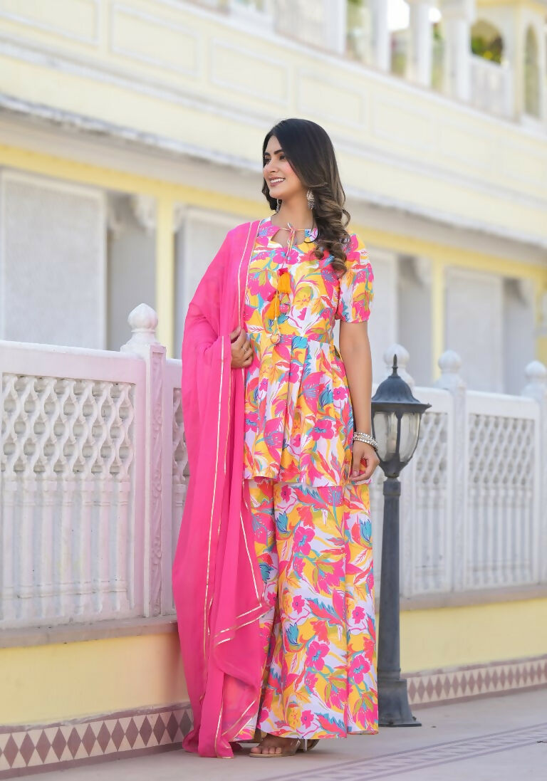 Designer Stylish Multi Ab Cotton Suit With Dupatta - Anbazaar | Grocsy