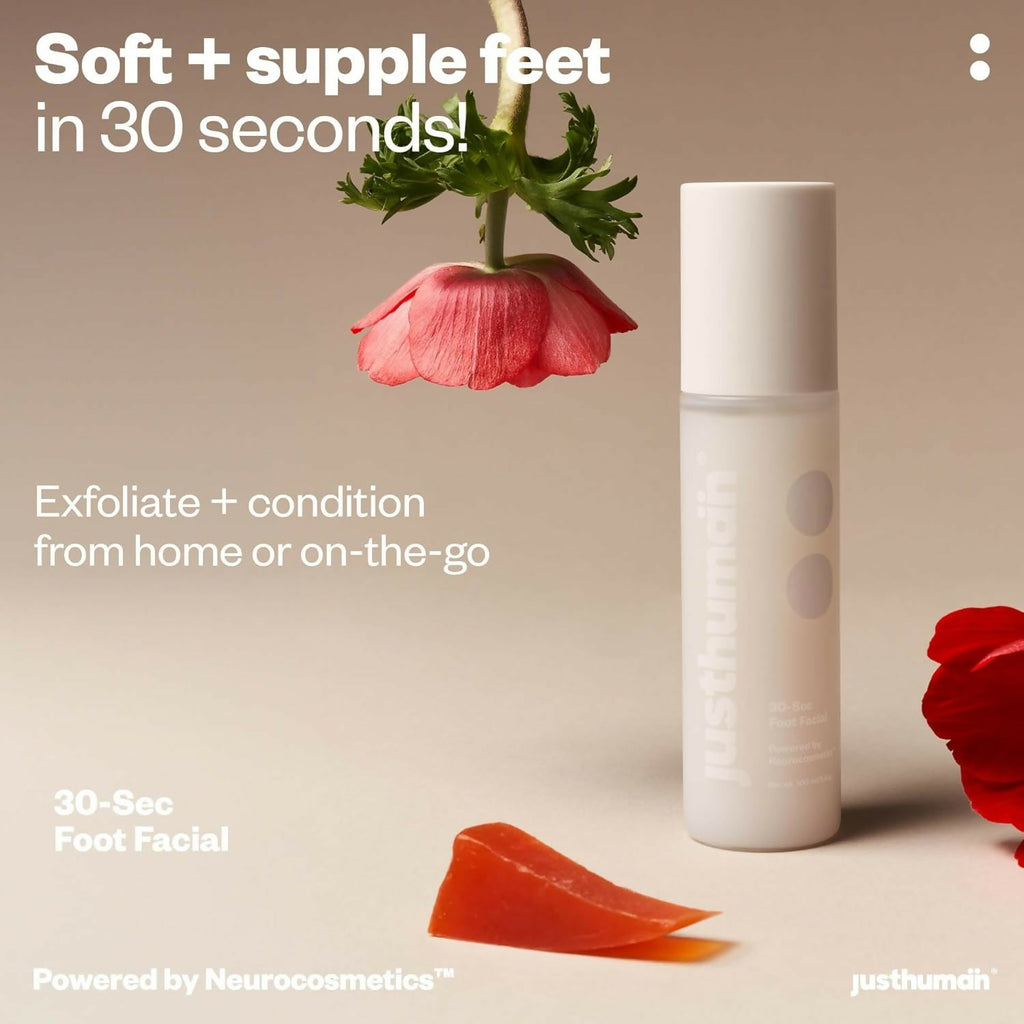 JustHuman 30 Sec Foot Facial Lotion For Remove Dead Skin & Instant Exfoliation | Grocsy