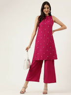 Joban Fashion Pink Rayon and Embroidered Work Straight Kurta Bottom Set | Grocsy