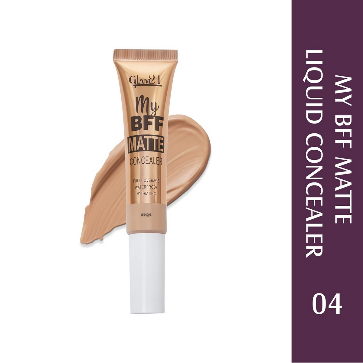Glam21 My BFF Matte Liquid Concealer For All Skin Tone Matte Finish - Beige | Grocsy