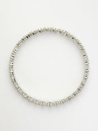 NVR Women's Set of 4 Silver-Plated CZ Stone-Studded Handcrafted Bangles