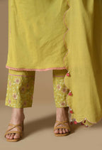 Joban Fashion Mehendi Cotton Kurta Set | Grocsy