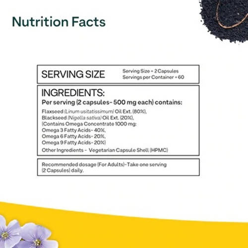 OZiva Plant Based Omega 369 Capsules | Grocsy