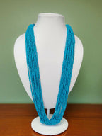 Inhanns Rangsaaz 20-Layer Luxe Long Beaded Only Necklace - Sky Blue Only Necklace | Grocsy