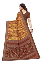 Vamika Printed Yellow Crepe Silk Saree (ICE YELLOW ) | Grocsy
