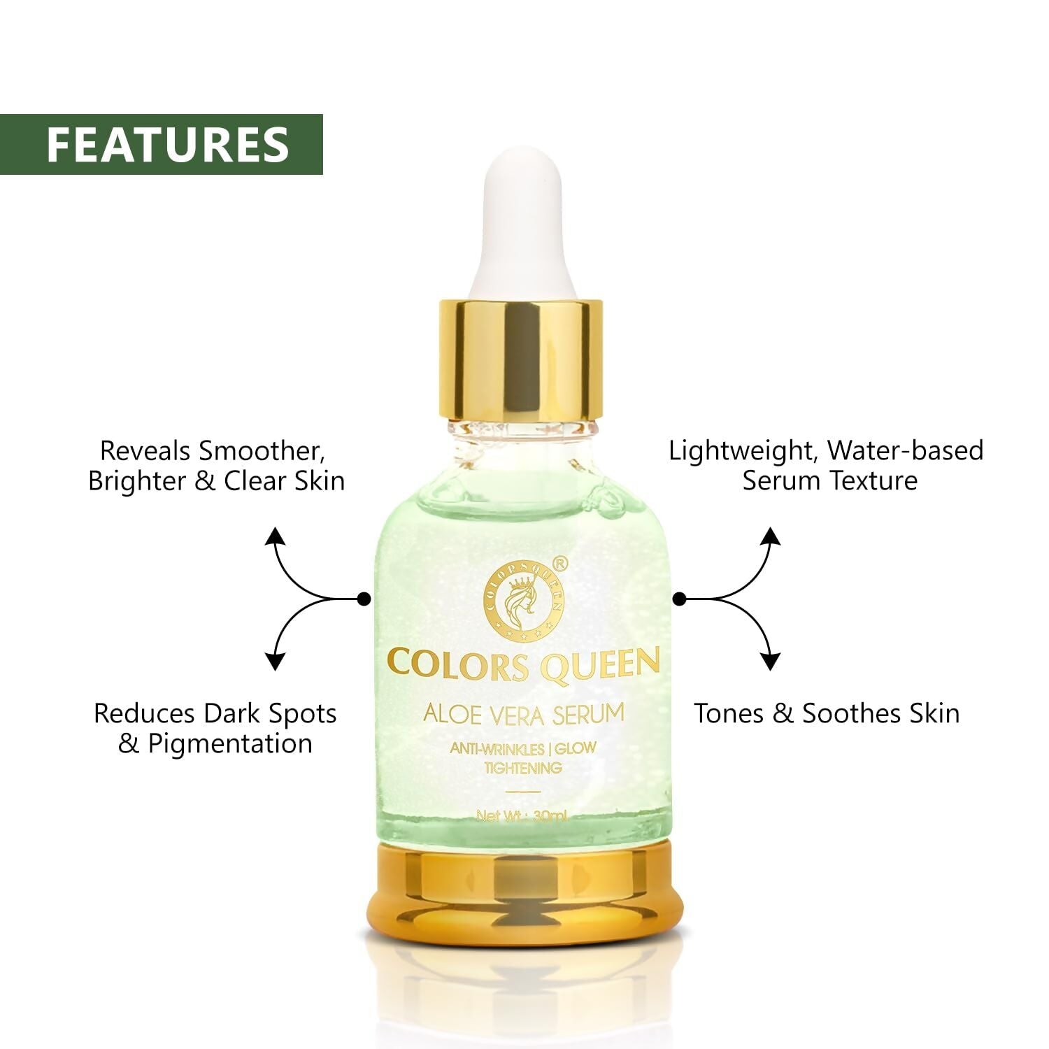 Colors Queen Aloe Vera Face Serum | Grocsy