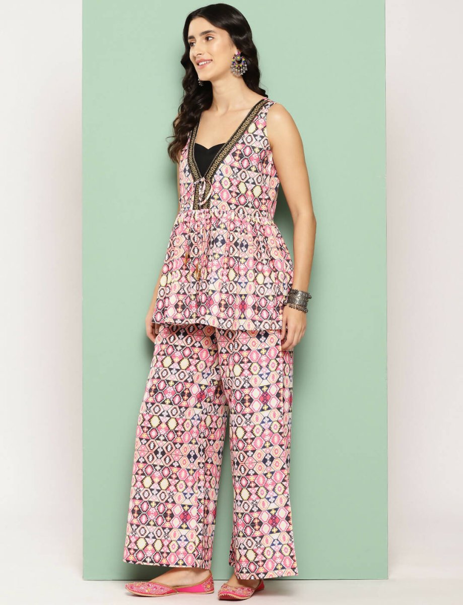 Ahalyaa Women's Traditional Wear Co-ods - Off-white | Grocsy