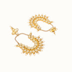 Nuyug 22k Gold Plated Royal Pearl Accent Kundan Earrings | Grocsy