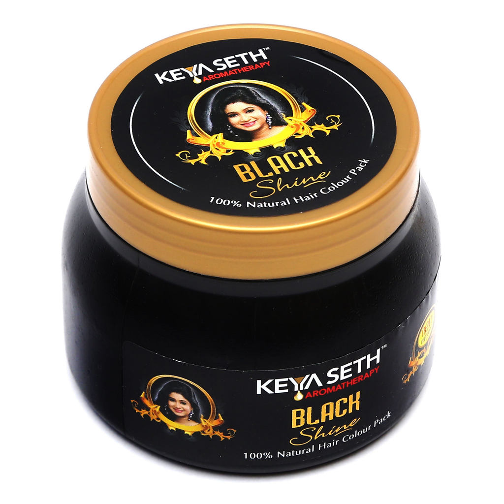 Keya Seth Aromatherapy- Black Shine Hair Pack Natural Hair Color | Grocsy