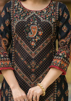 Juniper Women Viscose Rayon Kurta Palazzo Dupatta Set | Grocsy