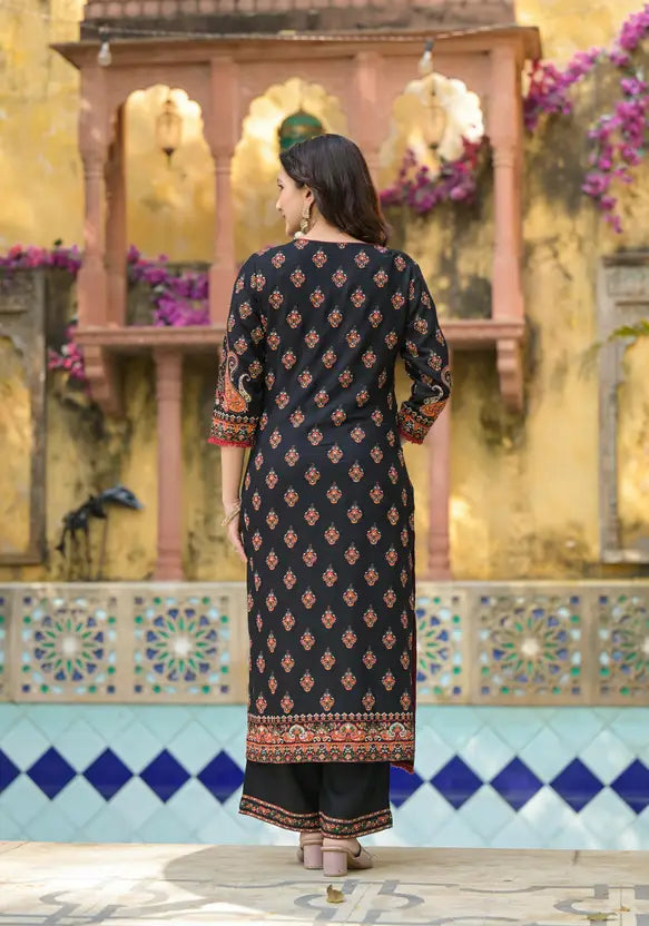 Juniper Women Viscose Rayon Kurta Palazzo Dupatta Set | Grocsy