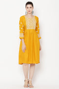 PAVONINE Gajri Color Burfi Design Embroidery Dress For Women | Grocsy