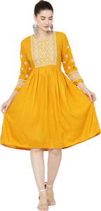 PAVONINE Gajri Color Burfi Design Embroidery Dress For Women | Grocsy