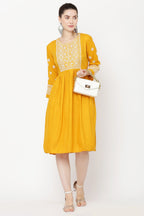 PAVONINE Gajri Color Burfi Design Embroidery Dress For Women | Grocsy