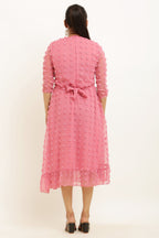 PAVONINE Buta-Design Peach Dress For Girls & Women | Grocsy