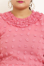 PAVONINE Buta-Design Peach Dress For Girls & Women | Grocsy