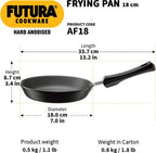 Hawkins Futura Hard Anodised Frying Pan 18 cm Diameter (AF18) | Grocsy