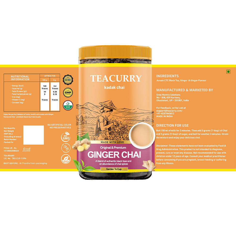 Teacurry Ginger Chai Powder | Grocsy