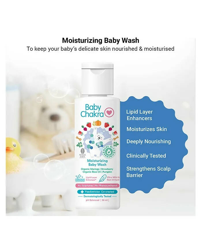 BabyChakra Wash, Shampoo, Massage Oil Hair Oil & Coconut Oil for Babies Combo | Grocsy