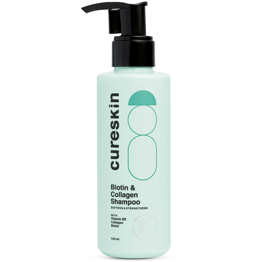 Cureskin Biotin & Collagen Vitamin B5 Glycolipids Shampoo: Strengthen Hair, Reduce Hairfall & Repair Damage | Grocsy