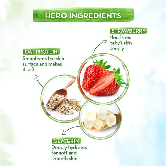 Mamaearth Super Strawberry Body Wash for Kids with Strawberry & Oat Protein - Limited Time Offer | Grocsy
