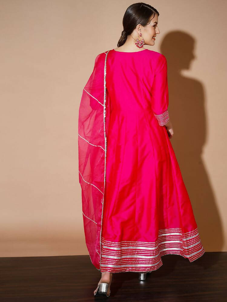 Myshka Women Pink Solid Kurta & With Dupatta | Grocsy