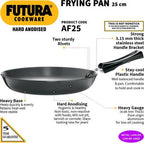 Hawkins Hard Anodised Frying Pan 25 cm Diameter 1 L (AF25) | Grocsy