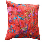 The Decor Nook Orange Base With Birds Print Cushion Cover | Grocsy