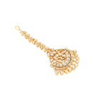 Nuyug 22K Gold-Plated Kundan Studded Maang Tikka Head Jewellery | Grocsy