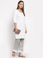 Myshka Beautiful Women's Grey Cotton Solid Casual Trouser | Grocsy