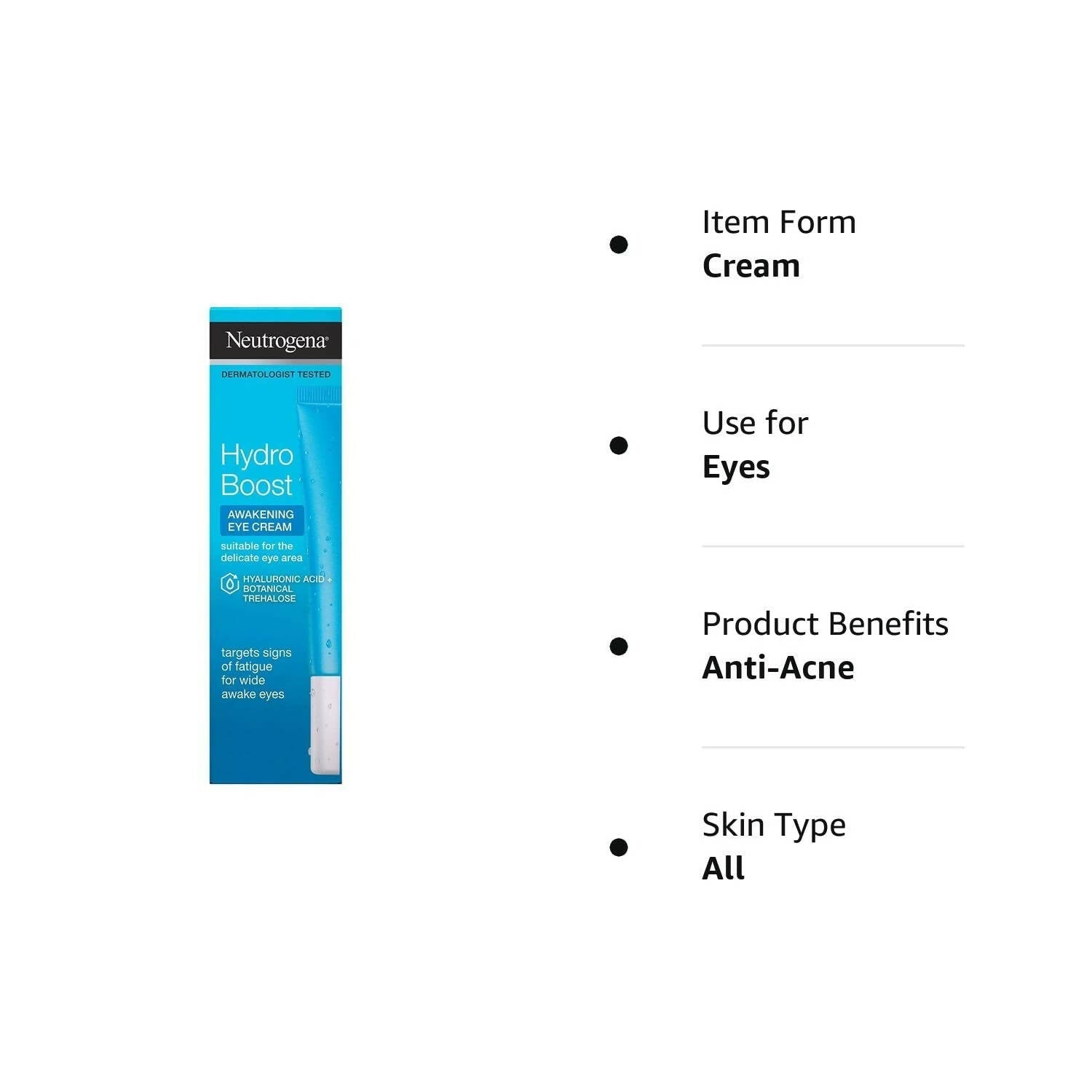 Neutrogena Hydro Boost Hydrating Gel Eye Cream | Grocsy