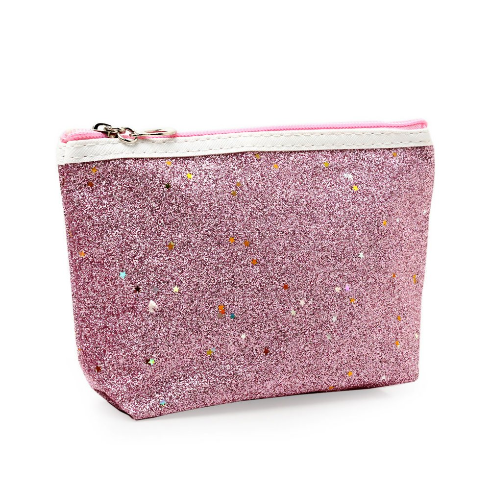Bronson Professional Glitter Bling Mini Makeup Travel Pouch Kit | Grocsy