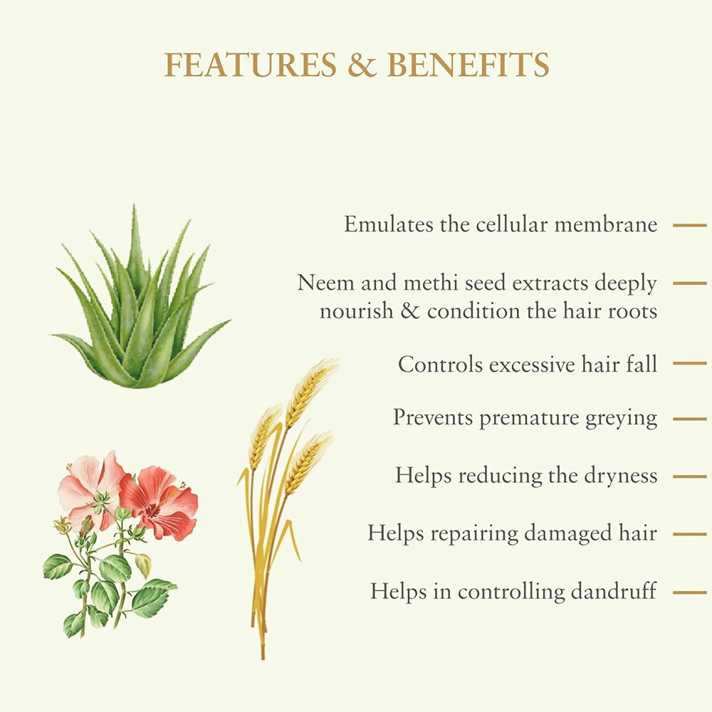 Just Herbs Silky Strength Aloevera-Wheatgerm Moisturising Shampoo | Grocsy
