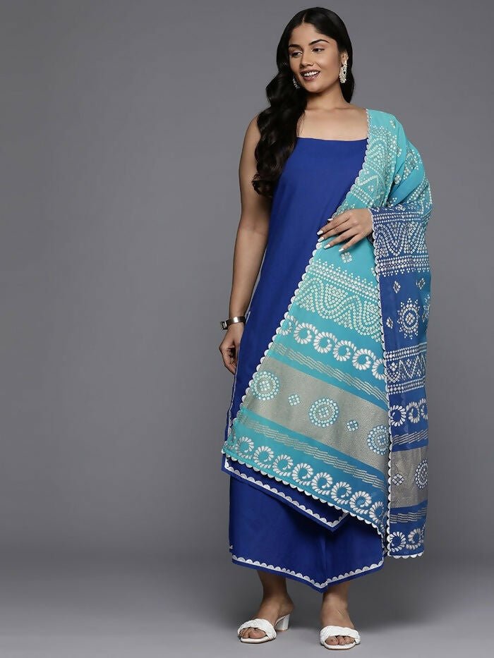 Ahalyaa Women's Traditional wear Kurta Set - Blue | Grocsy