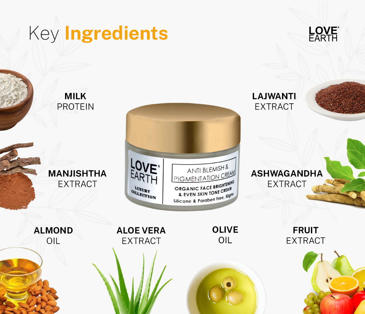Love Earth Anti Blemish & Pigmentation Cream | Grocsy