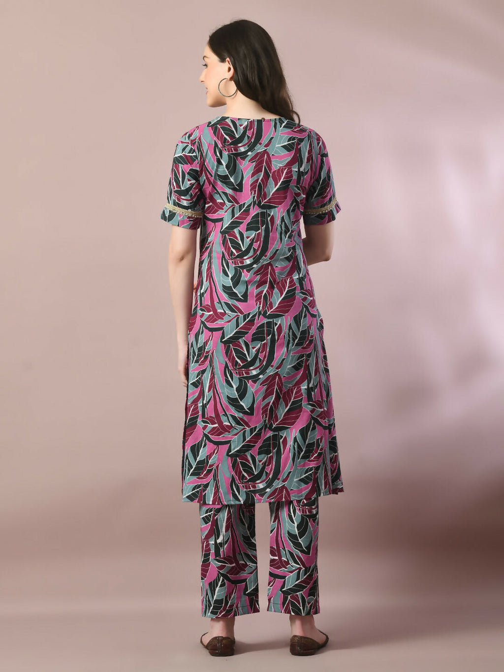 Myshka Women's Multi Printed Cotton Straight Party Kurta Set | Grocsy
